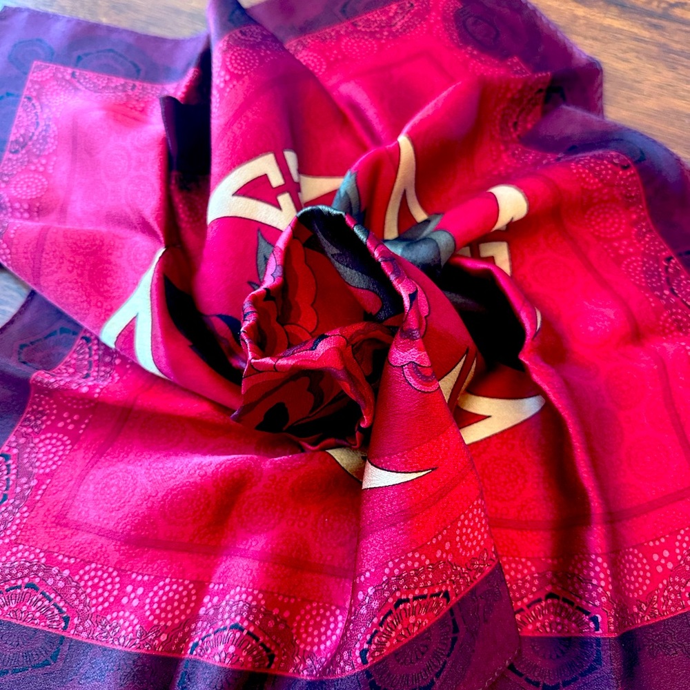 Superb silk square scarf